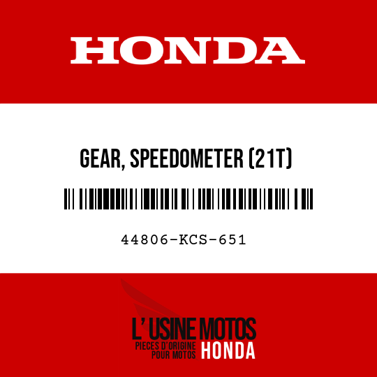 image de 44806-KCS-651 GEAR, SPEEDOMETER (21T)