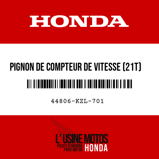 image de 44806-KZL-701 PIGNON DE COMPTEUR DE VITESSE (21T)