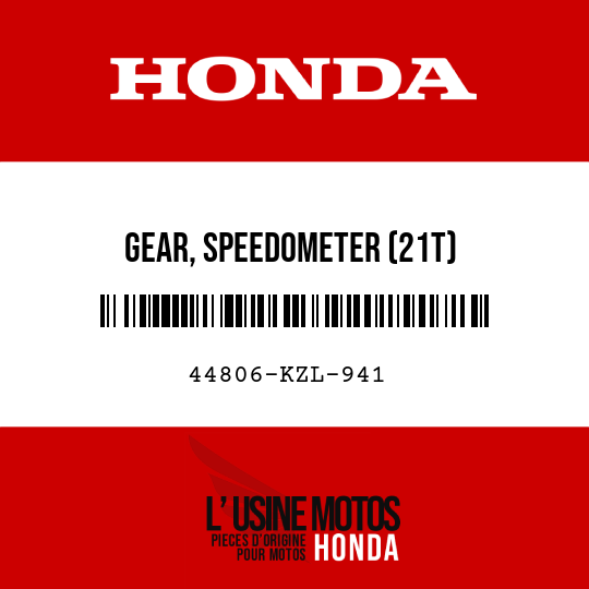 image de 44806-KZL-941 GEAR, SPEEDOMETER (21T)