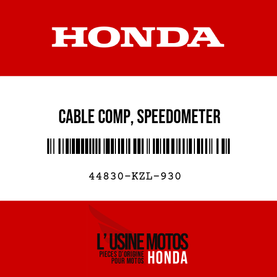 image de 44830-KZL-930 CABLE COMP, SPEEDOMETER