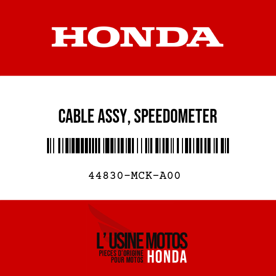 image de 44830-MCK-A00 CABLE ASSY, SPEEDOMETER