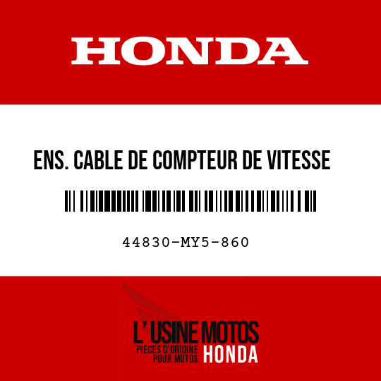 image de 44830-MY5-860 ENS. CABLE DE COMPTEUR DE VITESSE