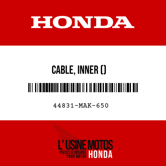 image de 44831-MAK-650 CABLE, INNER ()