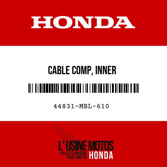 image de 44831-MBL-610 CABLE COMP, INNER