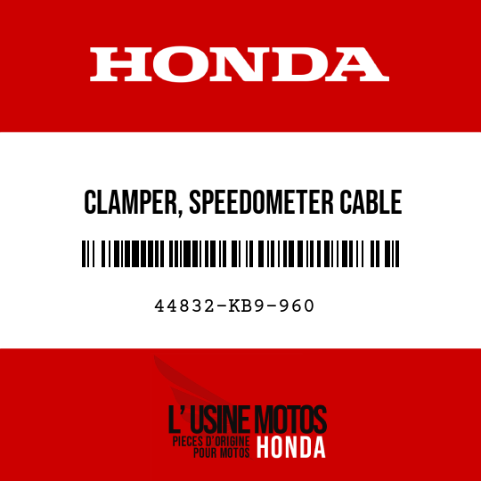 image de 44832-KB9-960 CLAMPER, SPEEDOMETER CABLE
