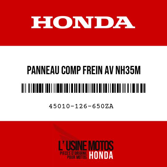 image de 45010-126-650ZA PANNEAU COMP FREIN AV NH35M