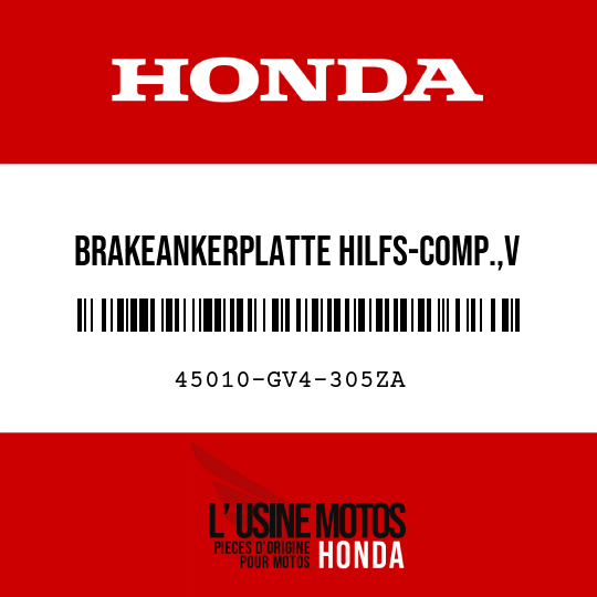 image de 45010-GV4-305ZA BRAKEANKERPLATTE HILFS-COMP.,V NH35M