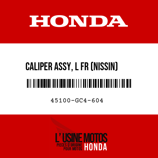 image de 45100-GC4-604 CALIPER ASSY, L FR (NISSIN)