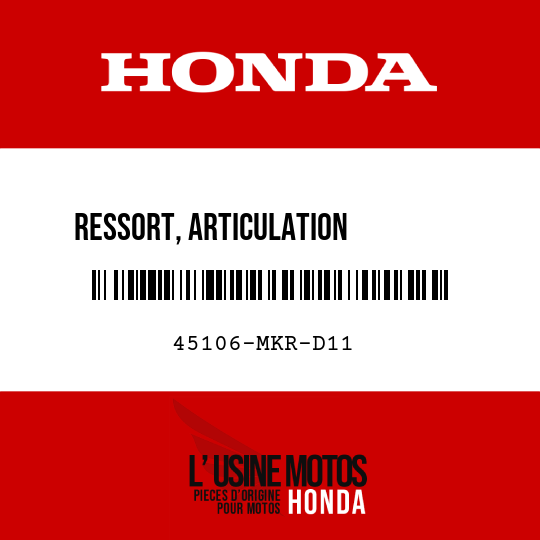image de 45106-MKR-D11 RESSORT, ARTICULATION         PLAQUETTE