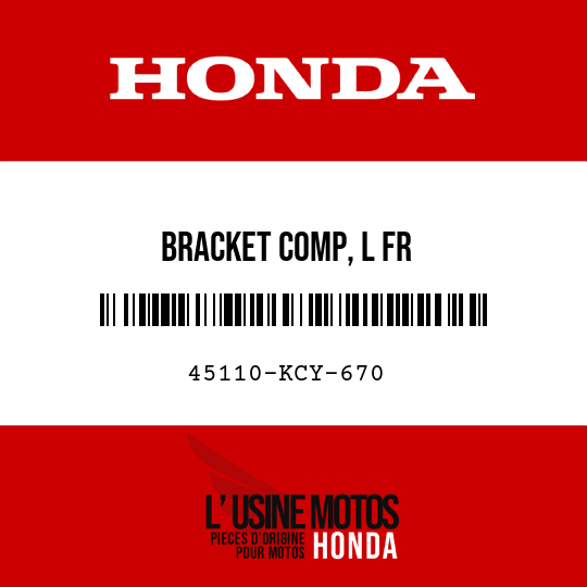 image de 45110-KCY-670 BRACKET COMP, L FR