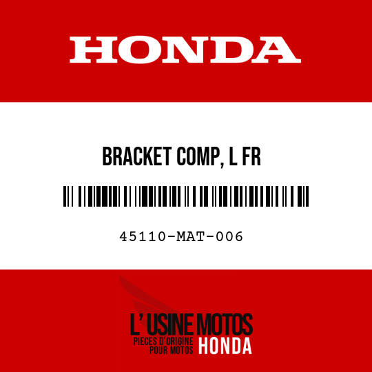 image de 45110-MAT-006 BRACKET COMP, L FR