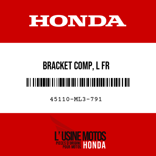 image de 45110-ML3-791 BRACKET COMP, L FR
