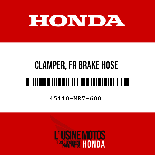 image de 45110-MR7-600 CLAMPER, FR BRAKE HOSE