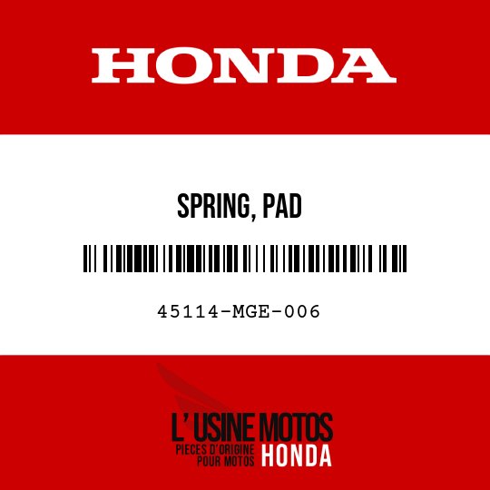 image de 45114-MGE-006 SPRING, PAD