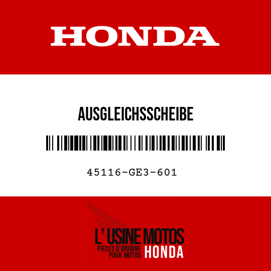 image de 45116-GE3-601 AUSGLEICHSSCHEIBE