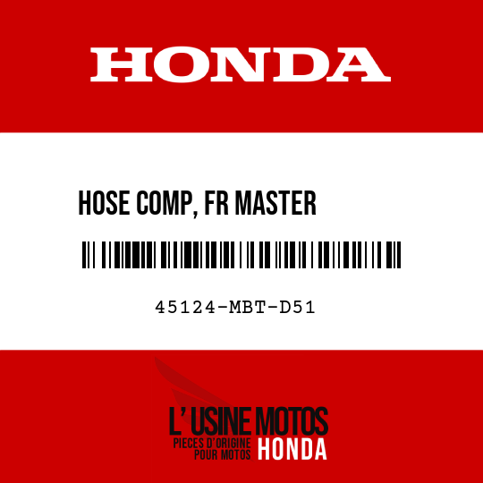 image de 45124-MBT-D51 HOSE COMP, FR MASTER        CYLINDER JOINT
