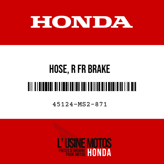 image de 45124-MS2-871 HOSE, R FR BRAKE