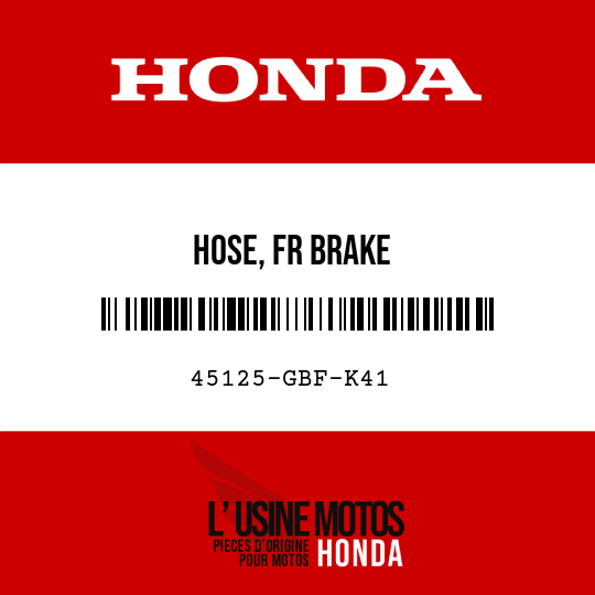 image de 45125-GBF-K41 HOSE, FR BRAKE