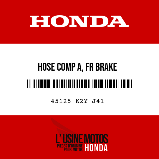 image de 45125-K2Y-J41 HOSE COMP A, FR BRAKE