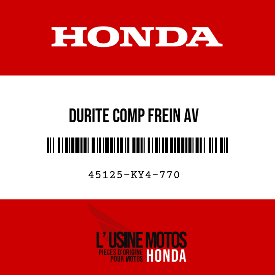 image de 45125-KY4-770 DURITE COMP FREIN AV