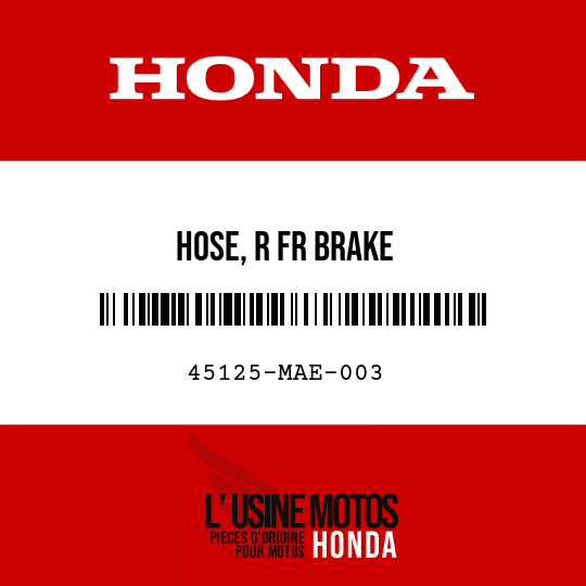 image de 45125-MAE-003 HOSE, R FR BRAKE