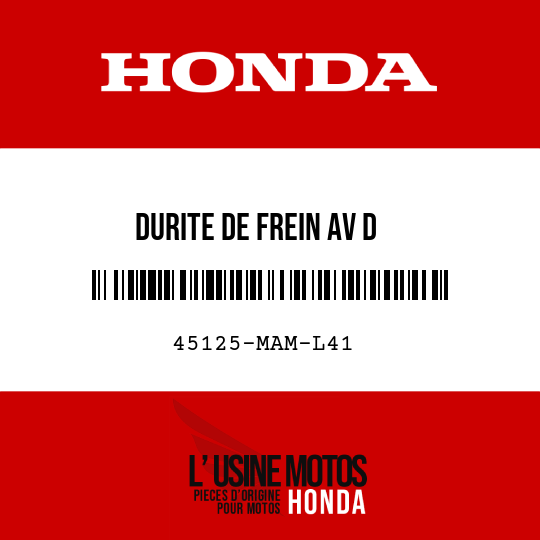 image de 45125-MAM-L41 DURITE DE FREIN AV D