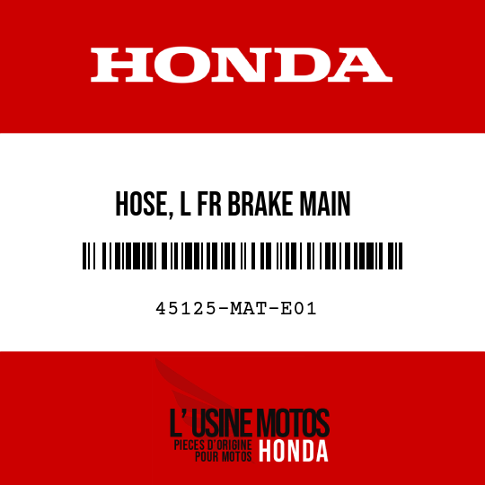 image de 45125-MAT-E01 HOSE, L FR BRAKE MAIN