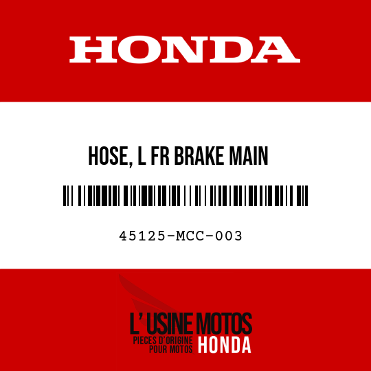 image de 45125-MCC-003 HOSE, L FR BRAKE MAIN