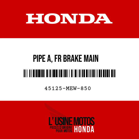image de 45125-MEW-850 PIPE A, FR BRAKE MAIN