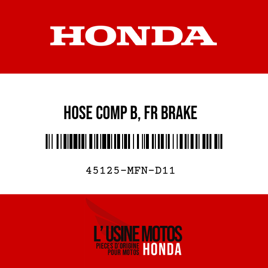 image de 45125-MFN-D11 HOSE COMP B, FR BRAKE