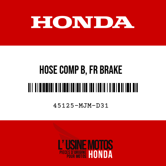 image de 45125-MJM-D31 HOSE COMP B, FR BRAKE