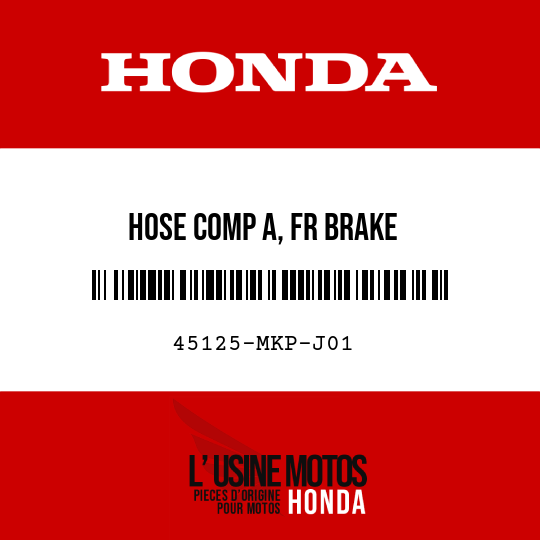 image de 45125-MKP-J01 HOSE COMP A, FR BRAKE