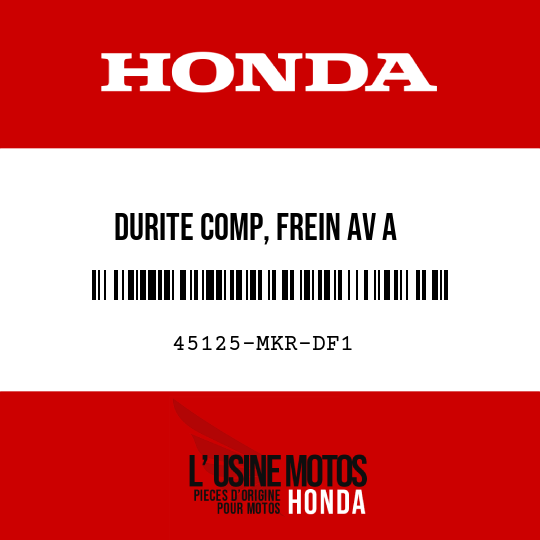 image de 45125-MKR-DF1 DURITE COMP, FREIN AV A