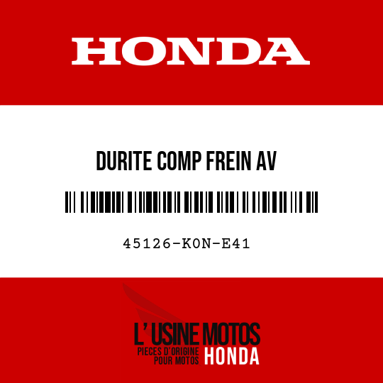 image de 45126-K0N-E41 DURITE COMP FREIN AV