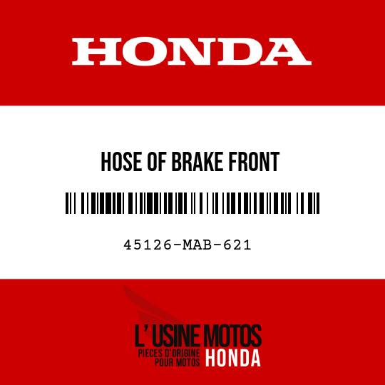 image de 45126-MAB-621 HOSE OF BRAKE FRONT