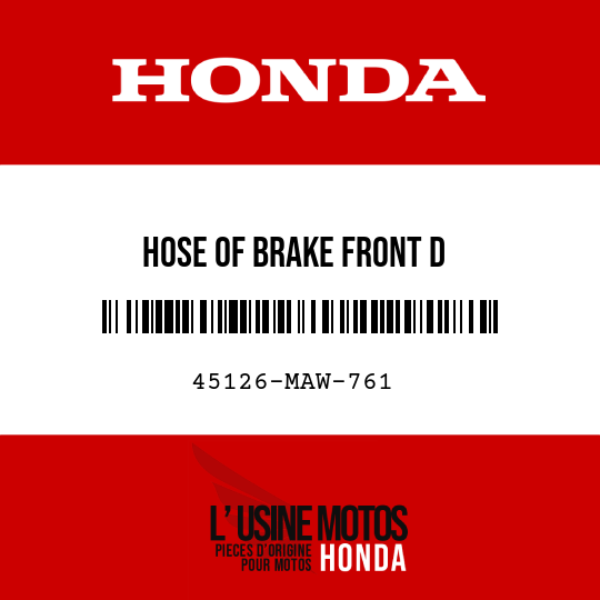 image de 45126-MAW-761 HOSE OF BRAKE FRONT D