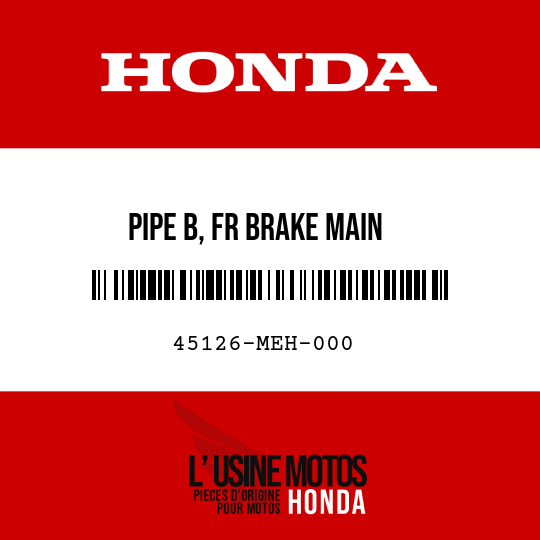 image de 45126-MEH-000 PIPE B, FR BRAKE MAIN