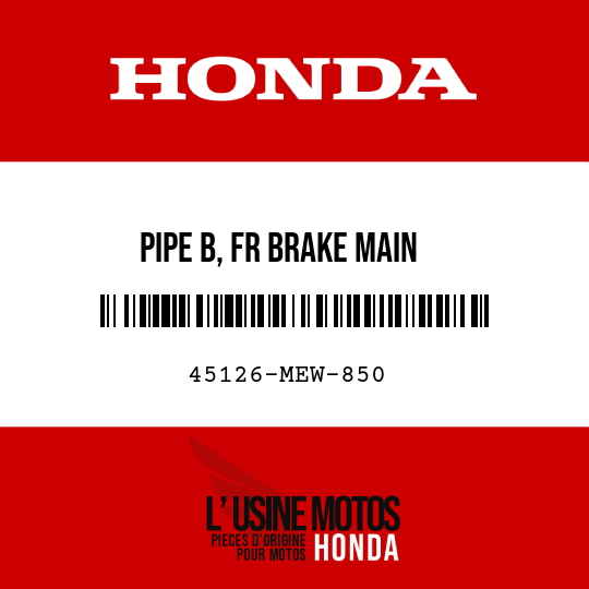 image de 45126-MEW-850 PIPE B, FR BRAKE MAIN