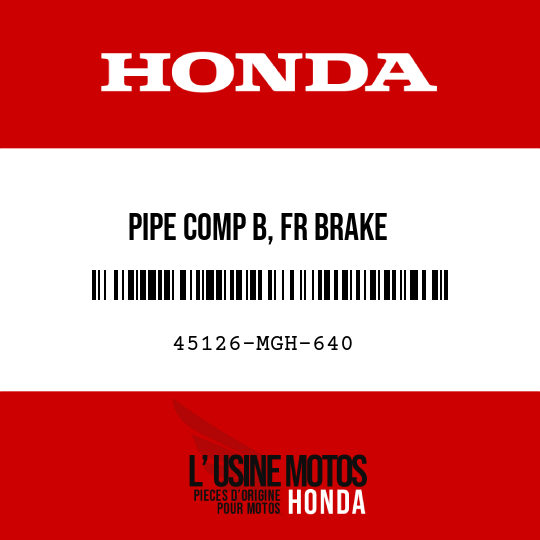 image de 45126-MGH-640 PIPE COMP B, FR BRAKE
