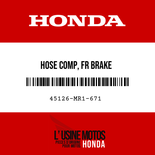image de 45126-MR1-671 HOSE COMP, FR BRAKE