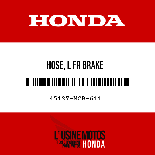 image de 45127-MCB-611 HOSE, L FR BRAKE