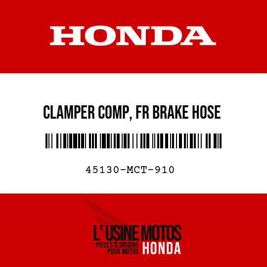 image de 45130-MCT-910 CLAMPER COMP, FR BRAKE HOSE