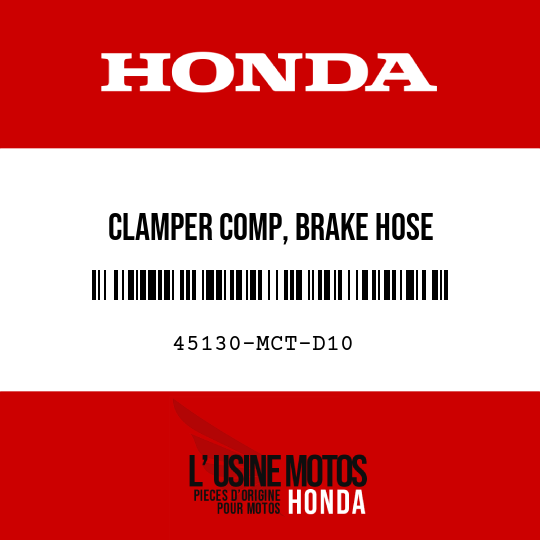 image de 45130-MCT-D10 CLAMPER COMP, BRAKE HOSE