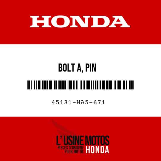 image de 45131-HA5-671 BOLT A, PIN