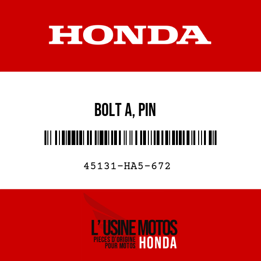 image de 45131-HA5-672 BOLT A, PIN