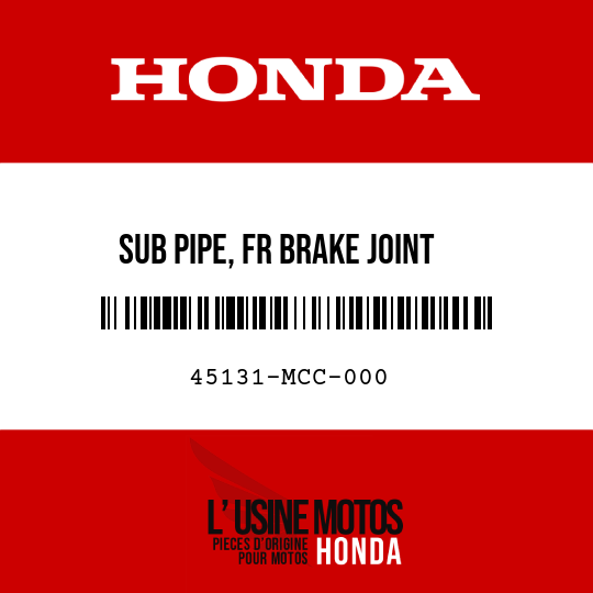 image de 45131-MCC-000 SUB PIPE, FR BRAKE JOINT