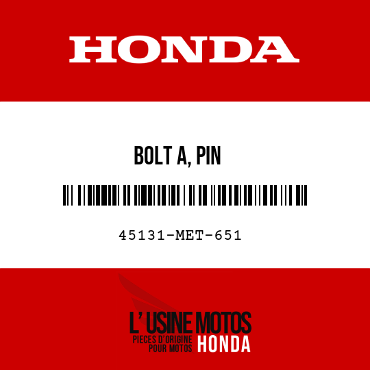 image de 45131-MET-651 BOLT A, PIN