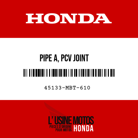 image de 45133-MBT-610 PIPE A, PCV JOINT