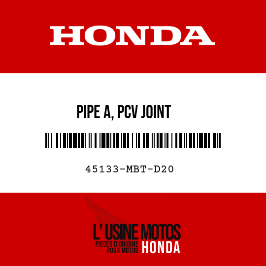 image de 45133-MBT-D20 PIPE A, PCV JOINT