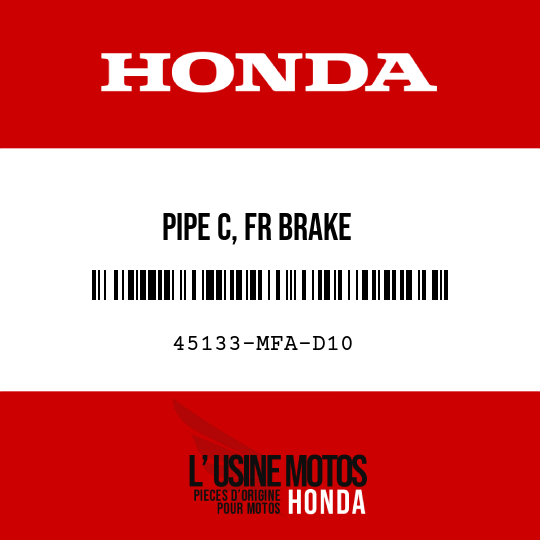 image de 45133-MFA-D10 PIPE C, FR BRAKE